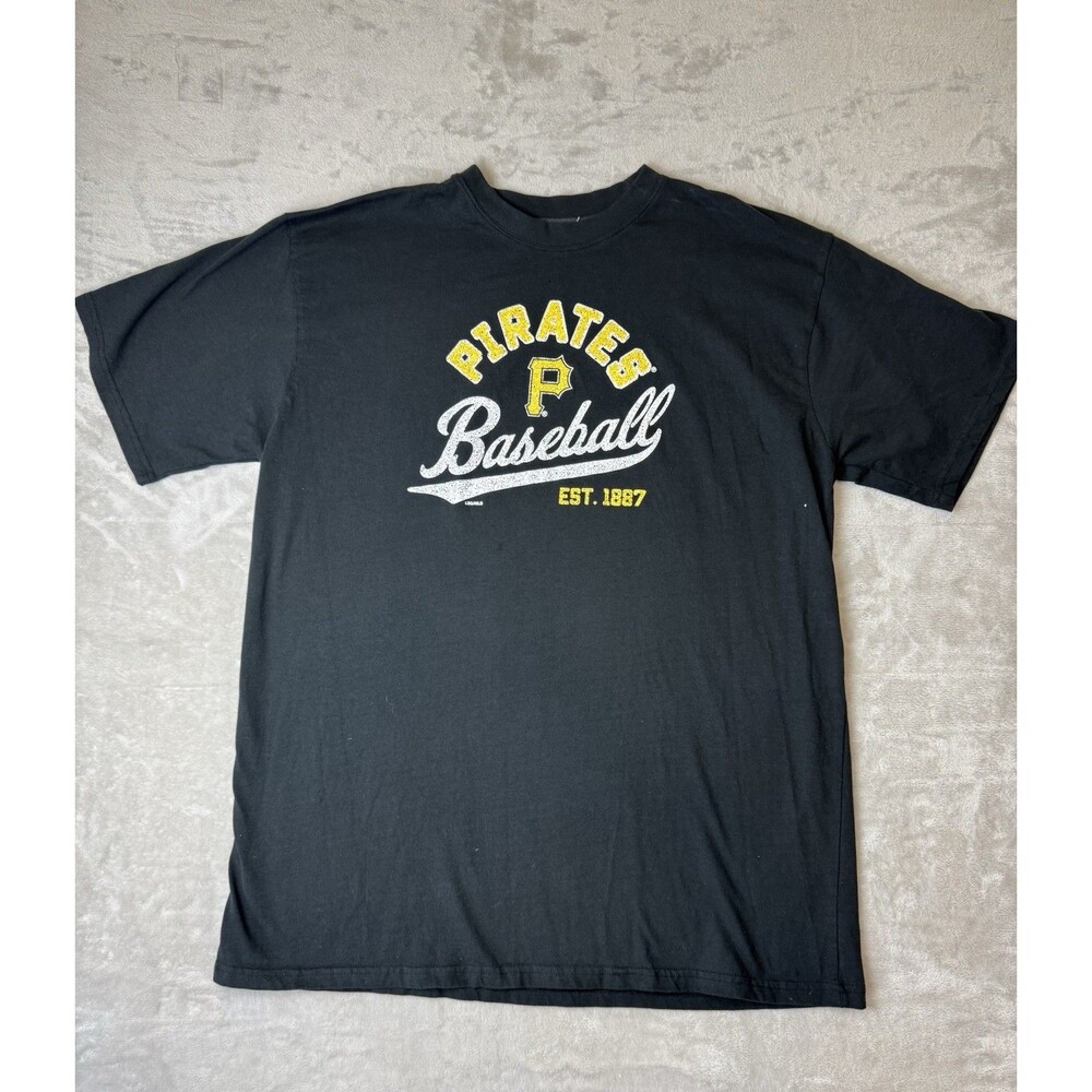Pittsburgh Pirates Baseball T-Shirt Fanatics 2XL Black MLB Graphic Tee Est. 1887